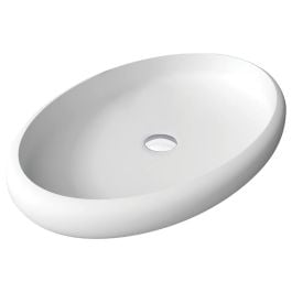 Antonia Solid Surface Above Counter Basin, Matte White