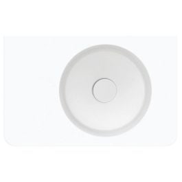 Encanto 470 Solid Surface Wall Basin, No Tap Hole, Matte White