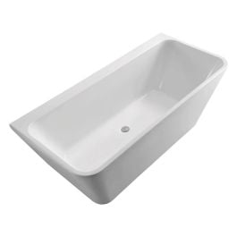 Delta Back-To-Wall Acrylic Bath, 1500mm, Gloss White