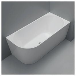 Isabella Left-Hand Acrylic Corner Bath, 1500mm, Matte White