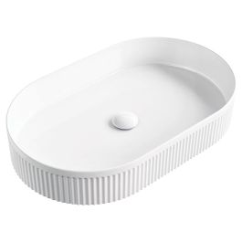 Eleanor Oval Above Counter Fluted Basin Gloss White