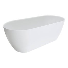 Kaya Solid Surface Bath, 1700mm, Matte White