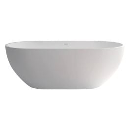 Nero Solid Surface Bath, 1780mm, Matte White
