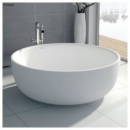 Shinto Cast Stone Solid Surface Bath 1350mm Matte White