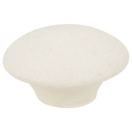 Large Plain Round Ceramic Cabinet Knob, White
