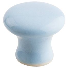 Minimalist Round Ceramic Cabinet Knob, Baby Blue