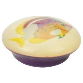 Resin Cupboard Knob with Fish, Multicoloured