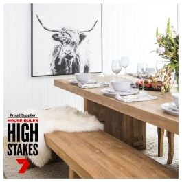 Ballina 250cm Recycled Teak Dining Table Natural