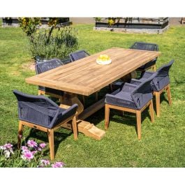 Paxton 240cm Reclaimed Teak Dining Table Natural