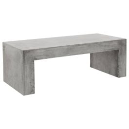 Abbas 120cm Polished Concrete Bench, Dark Grey