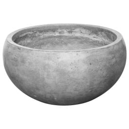 Lido 50x25cm Polished Concrete Planter Bowl, Dark Grey
