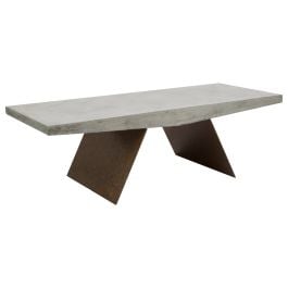 Barona Concrete Coffee Table, Dark Grey & Rust