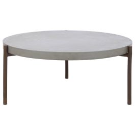 Eva Concrete Coffee Table Dark & Grey Rust legs