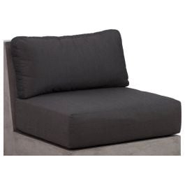 Vega 2 Piece Water Resistant Polyester Cushion Set, Charcoal