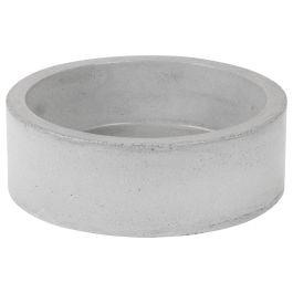 Pollino 36cm Concrete Round Basin, Dark Grey