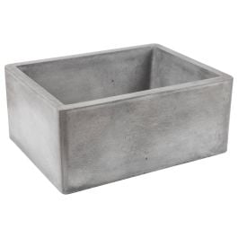 Galway 60.5x46.5x26cm Concrete Single Sink, Dark Grey