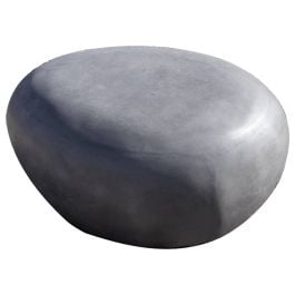 145cm Medium Length Polished Concrete Boulder, Dark Grey