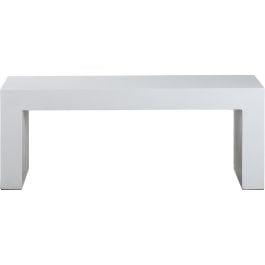 Abbas 120cm Concrete Bench, White