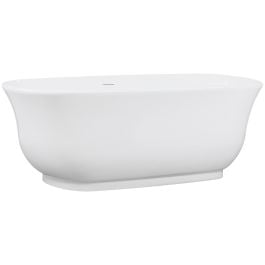 Marietta 170cm Freestanding Acrylic White Bath White Overflow & Waste