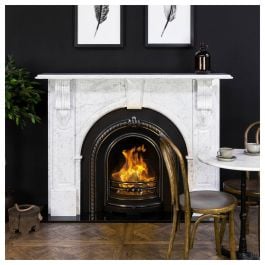 Evandale Marble Arch Mantel, White