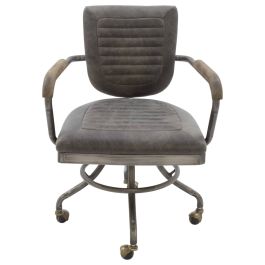 Addison Office Chair, Antique Ebony Leather