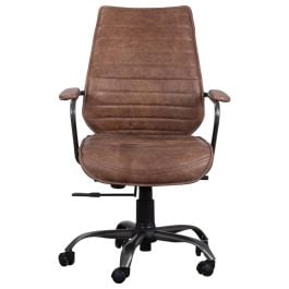Winton Leather Office Chair, Amber Tan