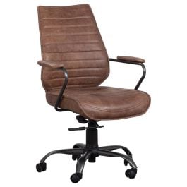 Winton Leather Office Chair, Amber Tan