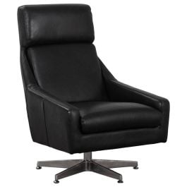 Dontell Swivel Chair Leather Newbry Black