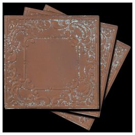 Vintage Pressed Tin Panel No.12, Copper