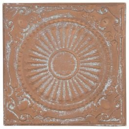 Vintage 32cm Pressed Tin Panel No.28, Copper