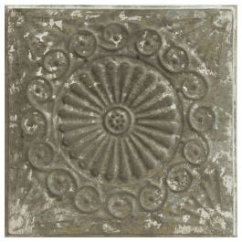 Vintage 32cm Pressed Tin Panel No.28, Zinc