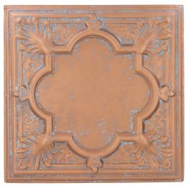 Vintage 60cm Pressed Tin Panel No.40, Copper