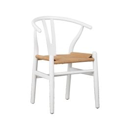 Hans Wegner Replica White Elm Wishbone Dining Chair