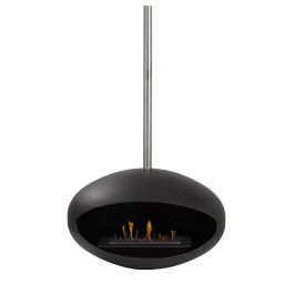 Trapeze Ethanol Suspended Black Fireplace