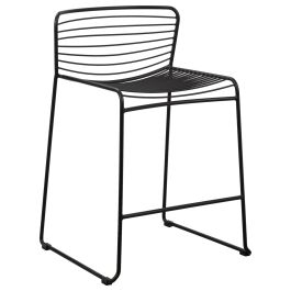 Stella Steel Black Counter Chair with Seat Pad