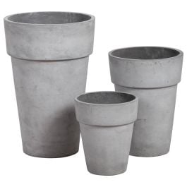 Winston 30x35cm Concrete Planter, Stone Grey
