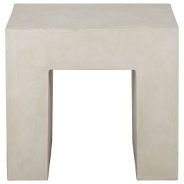 Sabino Concrete Side Table, Milky White