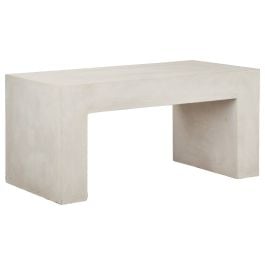 Mika Concrete Bench, Milky White