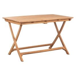 Binta Teak 120cm Folding Table Natural Sanded