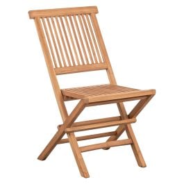 Byron Teak Folding Chair, Natural Sanded