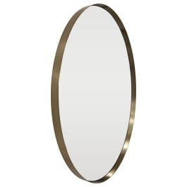 Bardo Oval Mirror, Brushed Brass