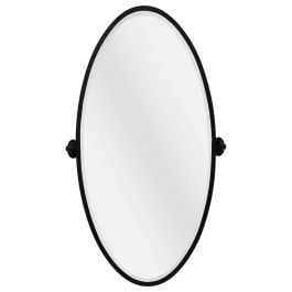 Leda 60X120Cm Oval Tilt Mirror, Matte Black
