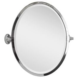 Leda Oval 48x60cm Tilt Mirror, Chrome