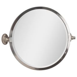 Cali Round 48cm Mirror, Brushed Nickel