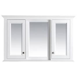 Shaker Timber Mirror Cabinet, White