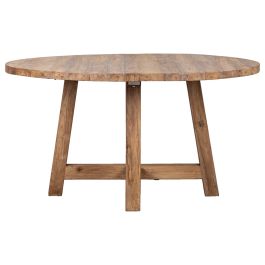 Talia 150cm Round Reclaimed Teak Dining Table, Rustic