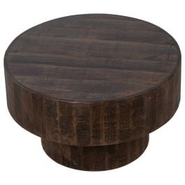 Harto 70cm Dark Brown Round Coffee Table
