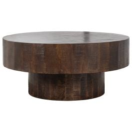 Harto 90cm Dark Brown Round Coffee Table