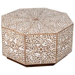 Trinto 90x46cm Hexagonal Deco Inlay Coffee Table