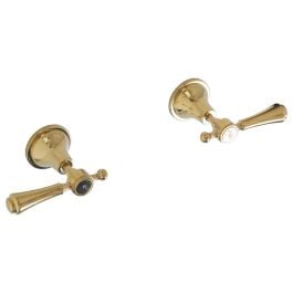 Lillian Lever Wall Stops Gold PVD Metal Handles